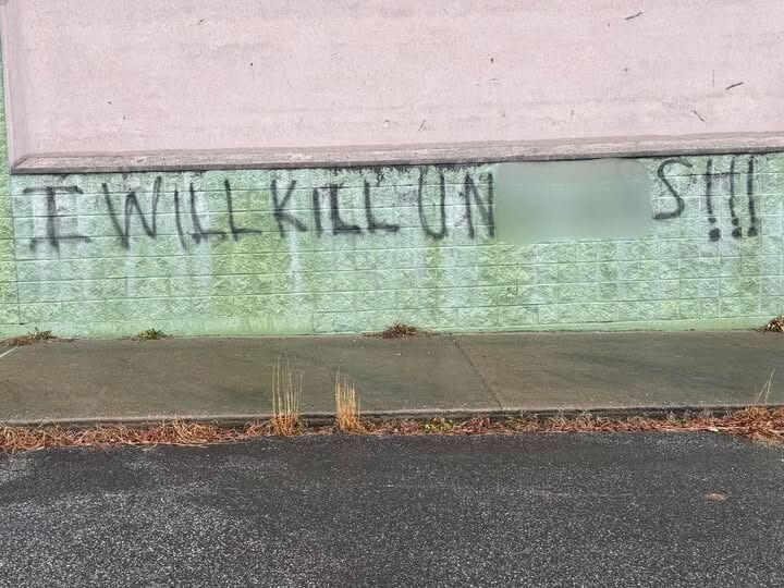 ‘There needs to be swift response’: Chesterfield church defaced with racist threat; police investigating